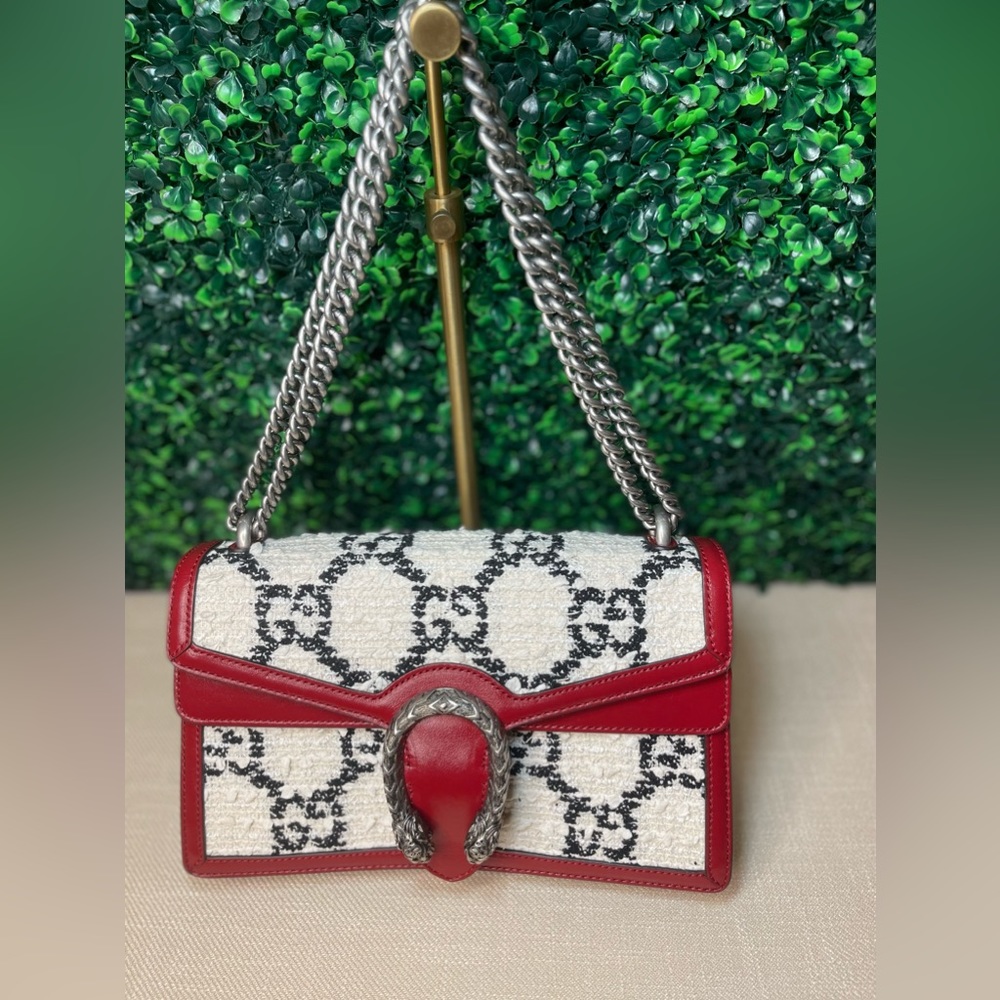 Gucci Dionysus Small Tweed Leather Shoulder Bag